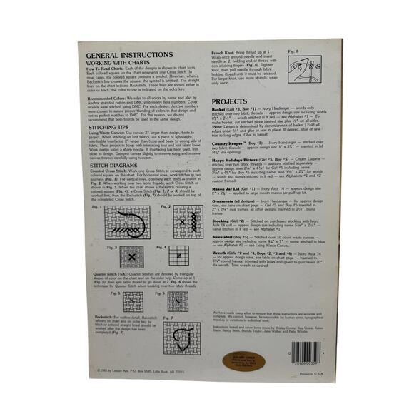 Vintage The Littlest Angels Cross Stitch Design Leaflet Leisure Arts Christmas - Picture 2 of 2